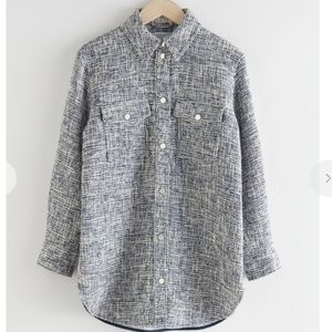 & Other Stories Oversized Tweed Shirt Jacket